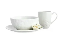 Zestaw śniadaniowy różyczki DUKA SARA 12 elementów porcelana