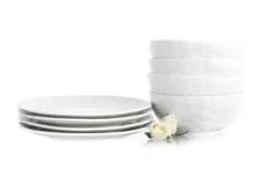 Zestaw śniadaniowy różyczki DUKA SARA 12 elementów porcelana